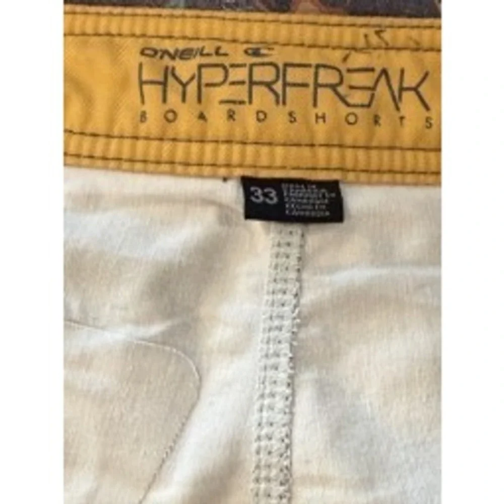 O'Neill Hyperfreak Sprouted Gray‎ Floral Board Shorts Size 33 Drawstring